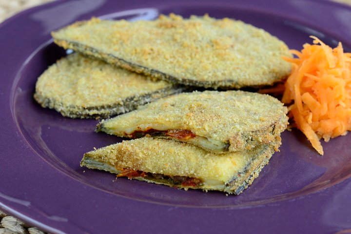 Milanesas de berenjena.