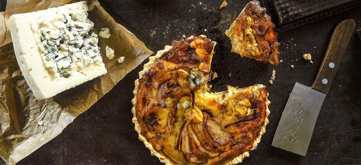 Quiche de peras y queso azul. Foto: Santa Rosa.