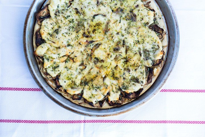 Pizza de berenjenas