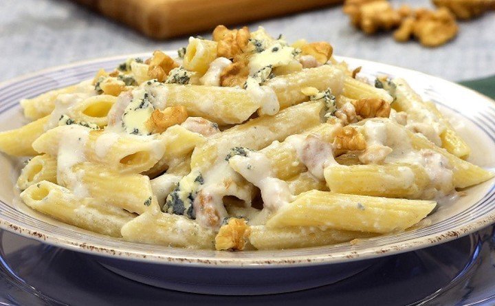 Penne con queso azul y panceta. Foto @spicemarket.ba.