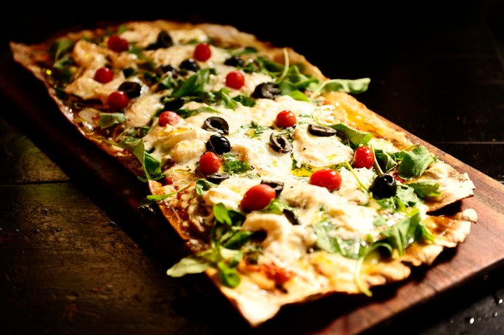 Pizza a la parrilla. Foto: Hernan G. Rojas
