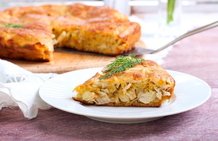 Tarta de pollo. Foto: Shutterstock.