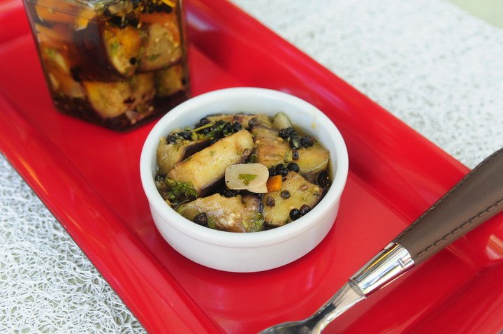 Berenjenas en escabeche.