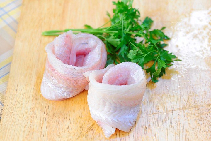 Filetes frescos de merluza.