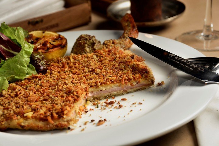 Milanesa cerdo, muy crocante