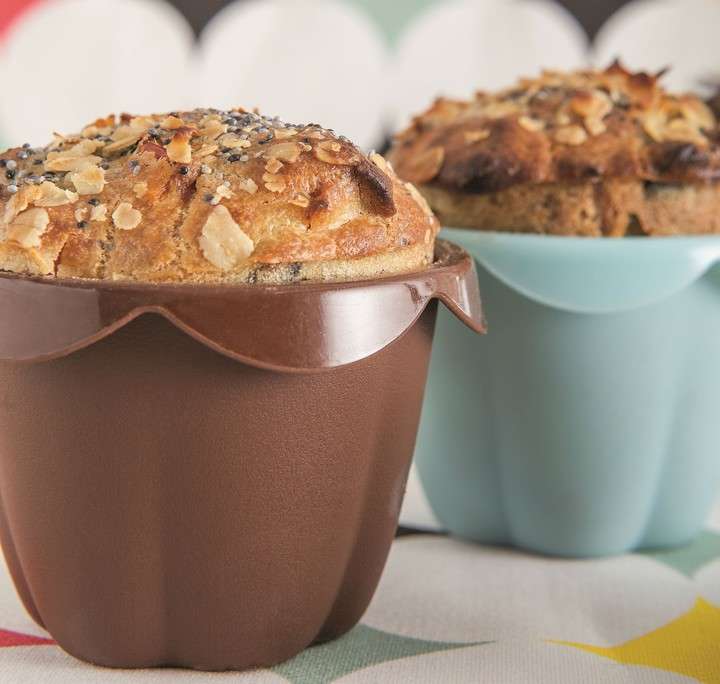 Muffins salados de berenjena.